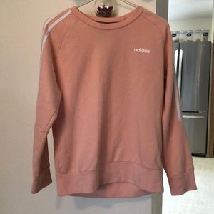 Adidas Women’s crew neck sweatshirt size L pink with white.
